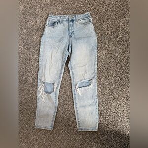 No Boundaries Light Blue Distressed Women's Jeans Size 9/28